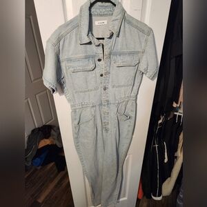 Light Blue Denim Jumpsuit
